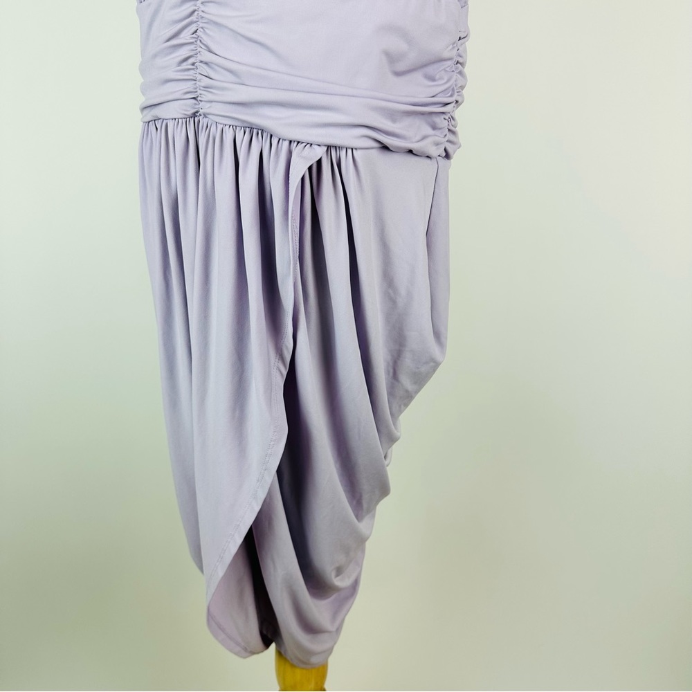Gabrielle Union Iset Lavender Draped Front Dress Size 1X - Picture 6 of 11